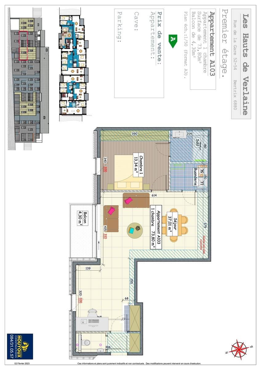 Appartement à vendre à Bertrix 6880 246500.00€ 1 chambres 73.80m² - annonce 10255