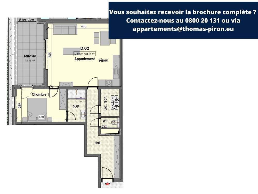 Appartement à vendre à Habay-la-Neuve 6720 0.00€ 1 chambres 84.00m² - annonce 107132