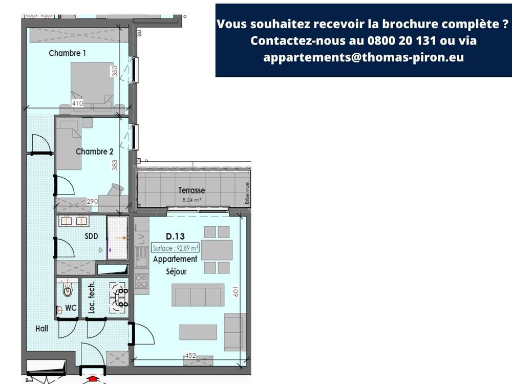 Appartement à vendre à Habay-la-Neuve 6720 0.00€ 2 chambres 93.00m² - annonce 107135