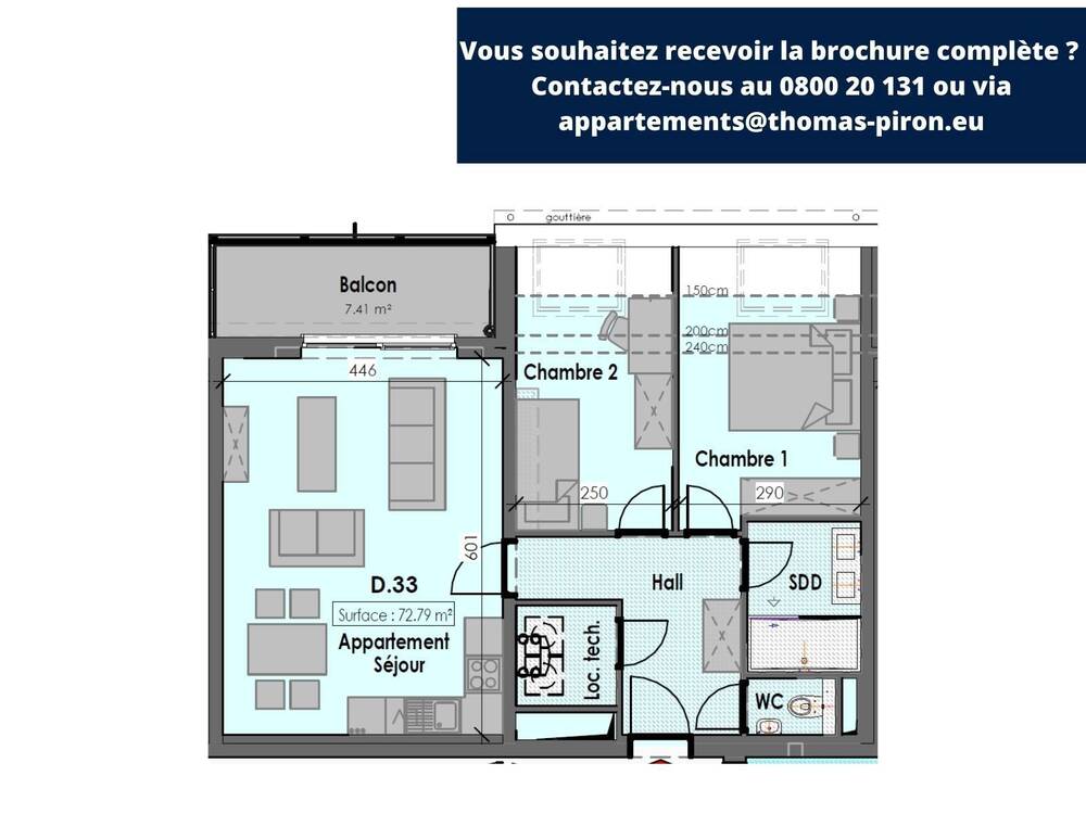 Appartement à vendre à Habay-la-Neuve 6720 0.00€ 2 chambres 73.00m² - annonce 107443