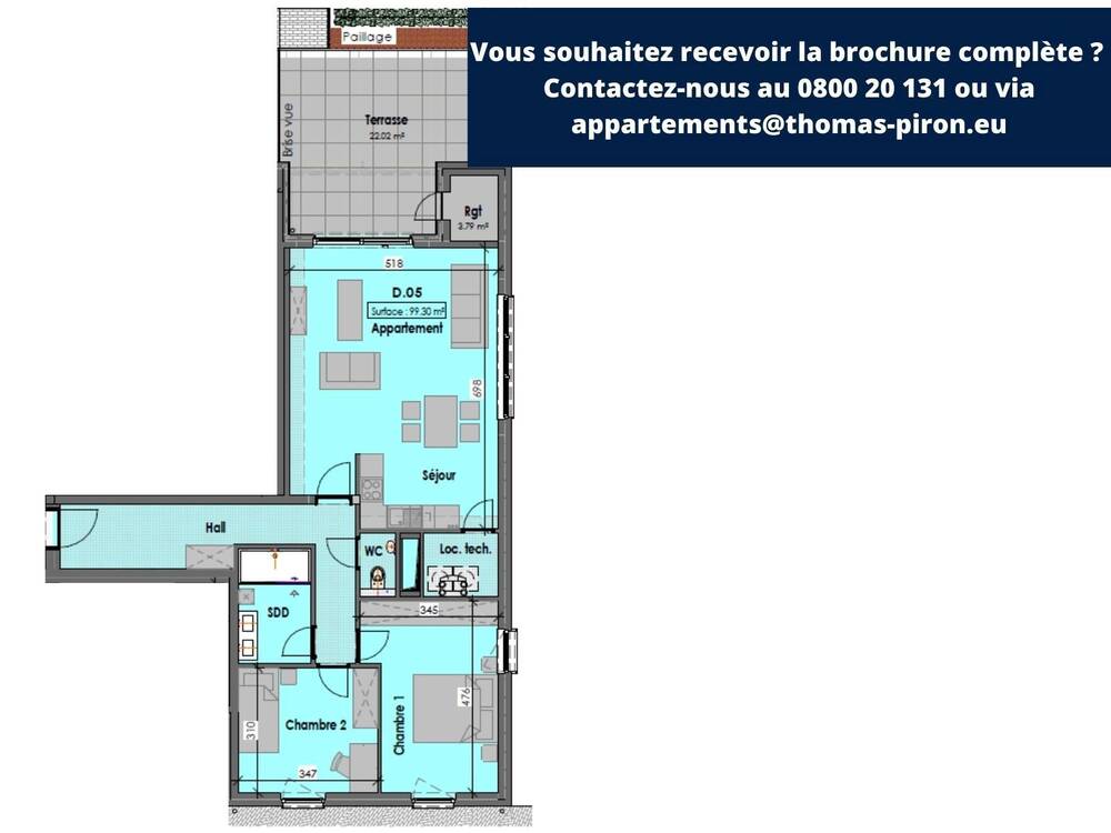 Appartement à vendre à Habay-la-Neuve 6720 0.00€ 2 chambres 99.00m² - annonce 106437