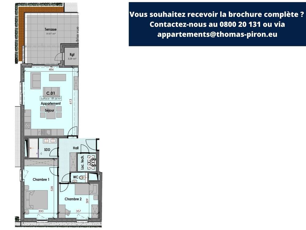 Appartement à vendre à Habay-la-Neuve 6720 0.00€ 2 chambres 90.00m² - annonce 106732