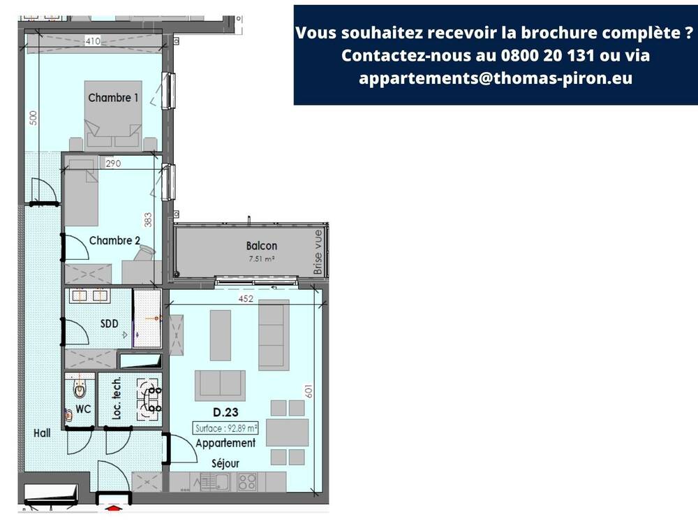 Appartement à vendre à Habay-la-Neuve 6720 0.00€ 2 chambres 93.00m² - annonce 107500