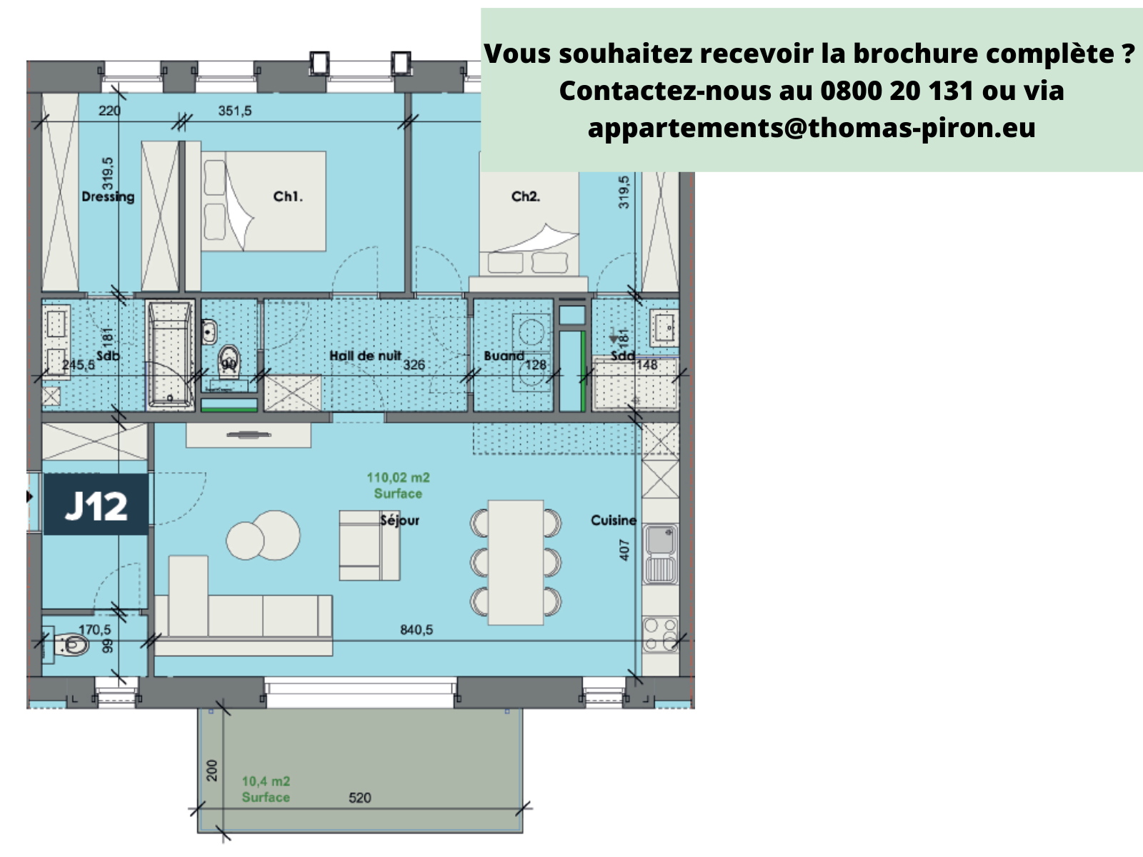 Appartement à vendre à Marche-en-Famenne 6900 290000.00€ 2 chambres 110.00m² - annonce 119027