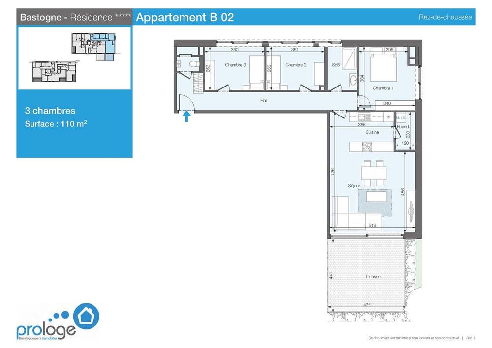 Appartement à vendre à Bastogne 6600 283000.00€ 3 chambres 110.00m² - annonce 146113
